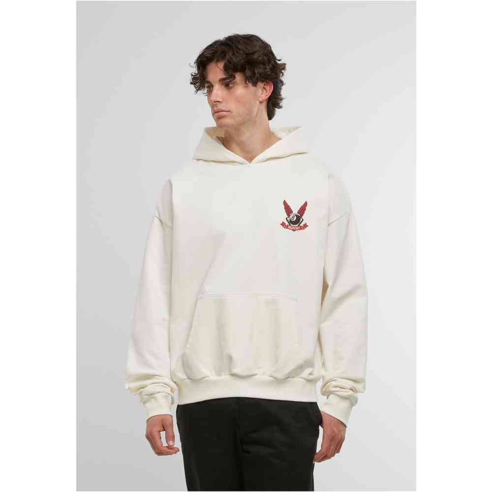 MJ GONZALES - Heavy Oversized Black Ball Syndicate Hoodie/trui - Wit